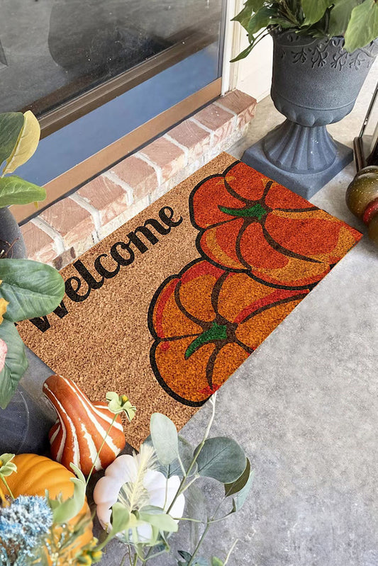 Orange 40*60cm Pumpkin Graphic Welcome Door Mat