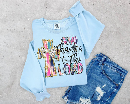 Give Thanks to the Lord long sleeve tee