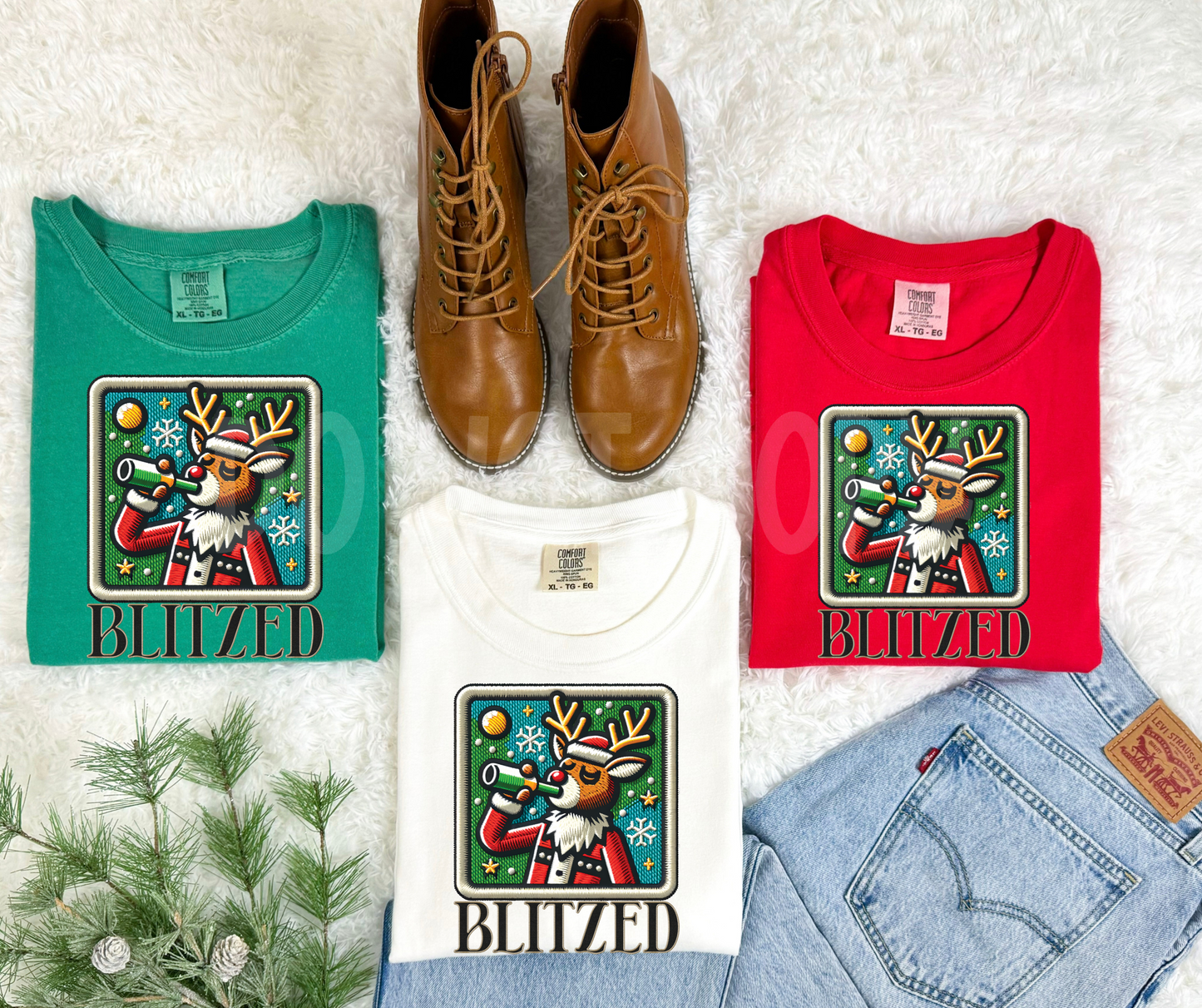 BLITZED Reindeer Tee