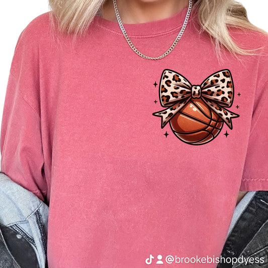 Basketball with Leopard Bow