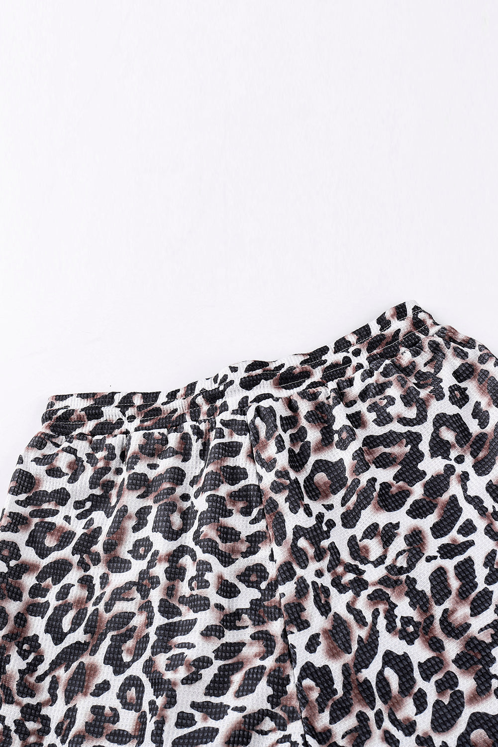 Cheetah Casual Colorblock Leopard Drawstring Shorts