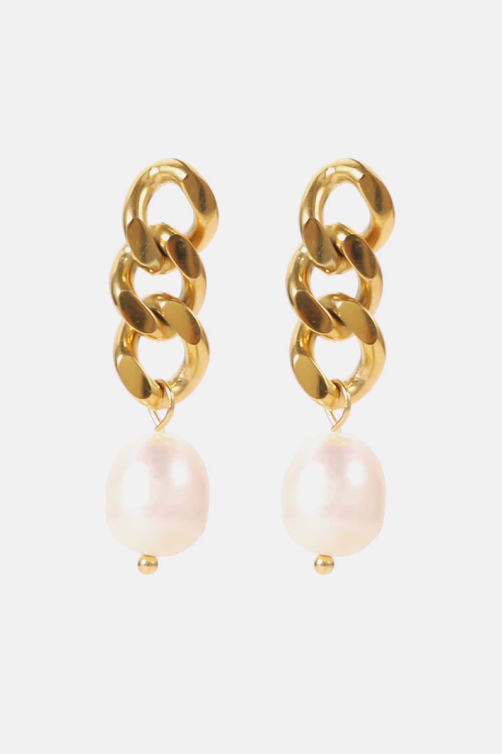 Stainless Steel Pearl Earrings