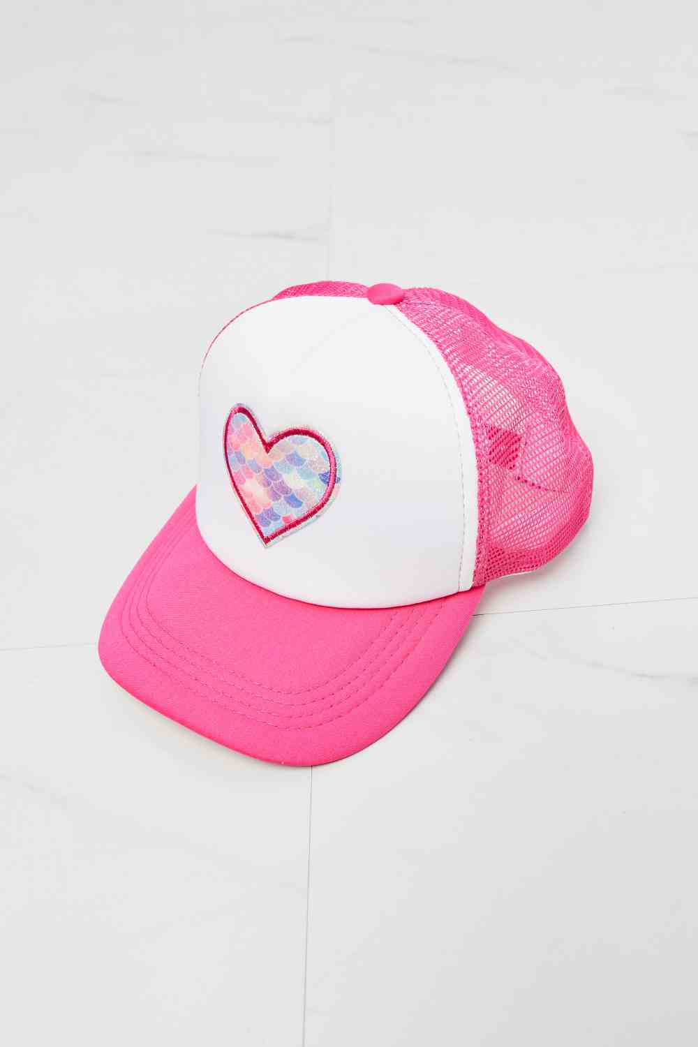 Fame Falling For You Trucker Hat in Pink - The Red Leopard Boutique 