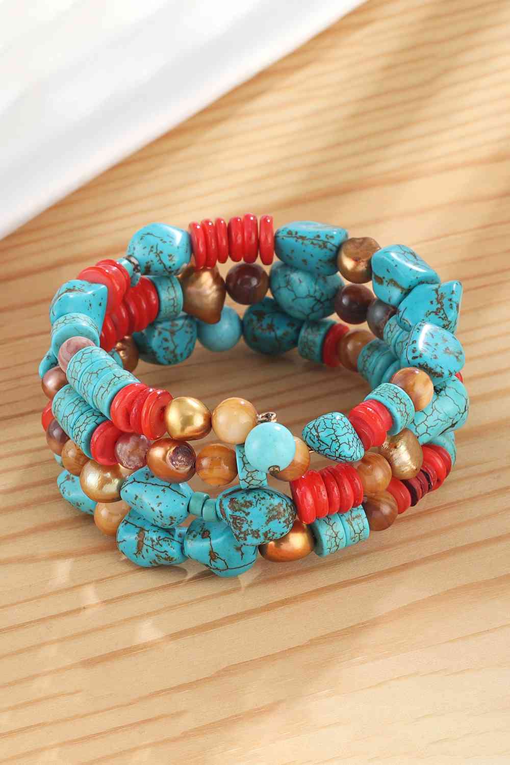 Layered Turquoise Bracelet - The Red Leopard Boutique 