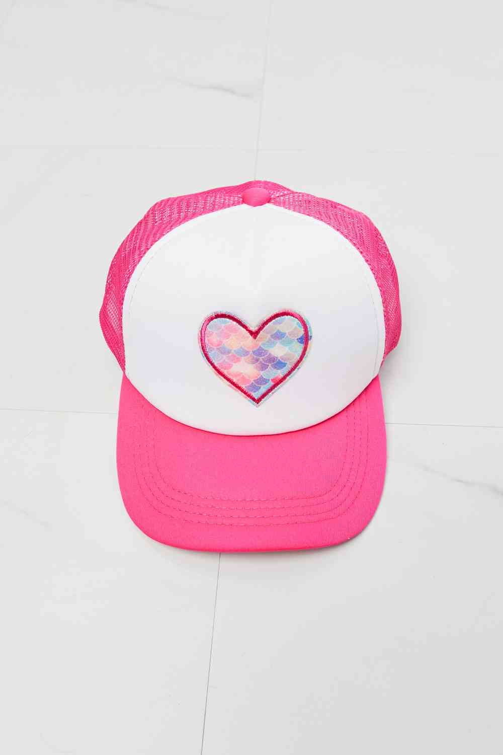 Fame Falling For You Trucker Hat in Pink - The Red Leopard Boutique 