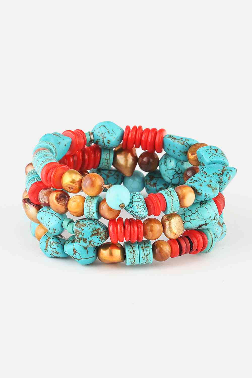 Layered Turquoise Bracelet - The Red Leopard Boutique 