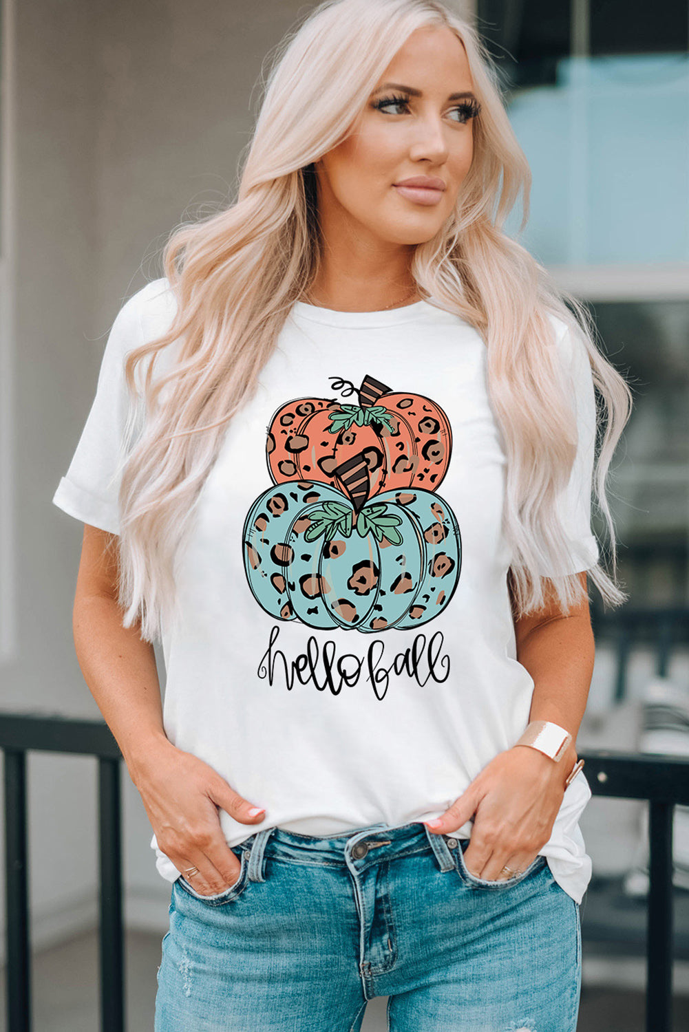 Pumpkin Graphic Short Sleeve T-Shirt